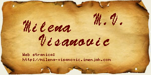 Milena Višanović vizit kartica